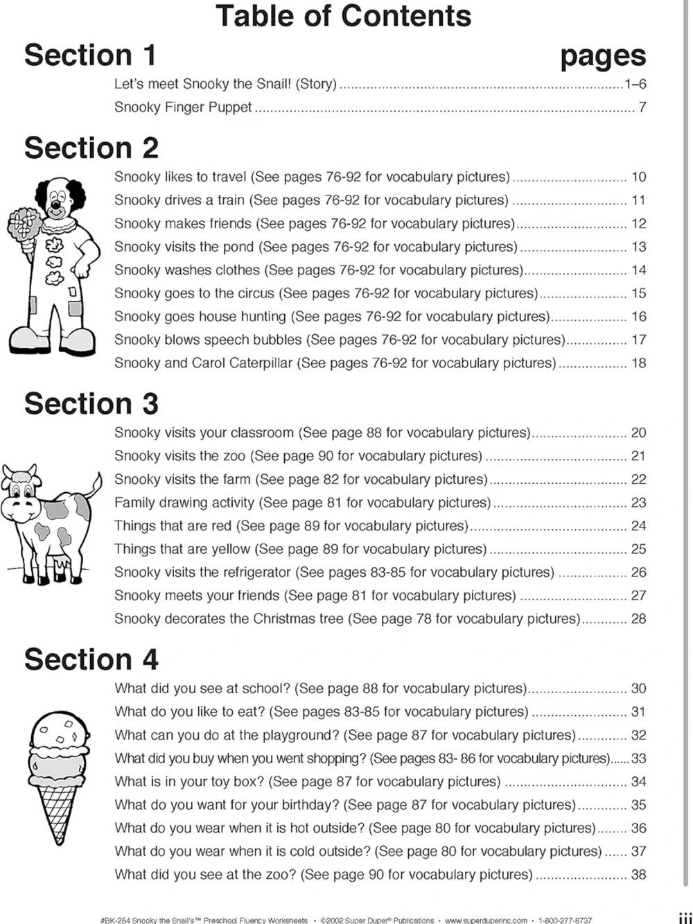 Snooky the Snail's Preschool Fluency Worksheets Super Duper Publications Speech